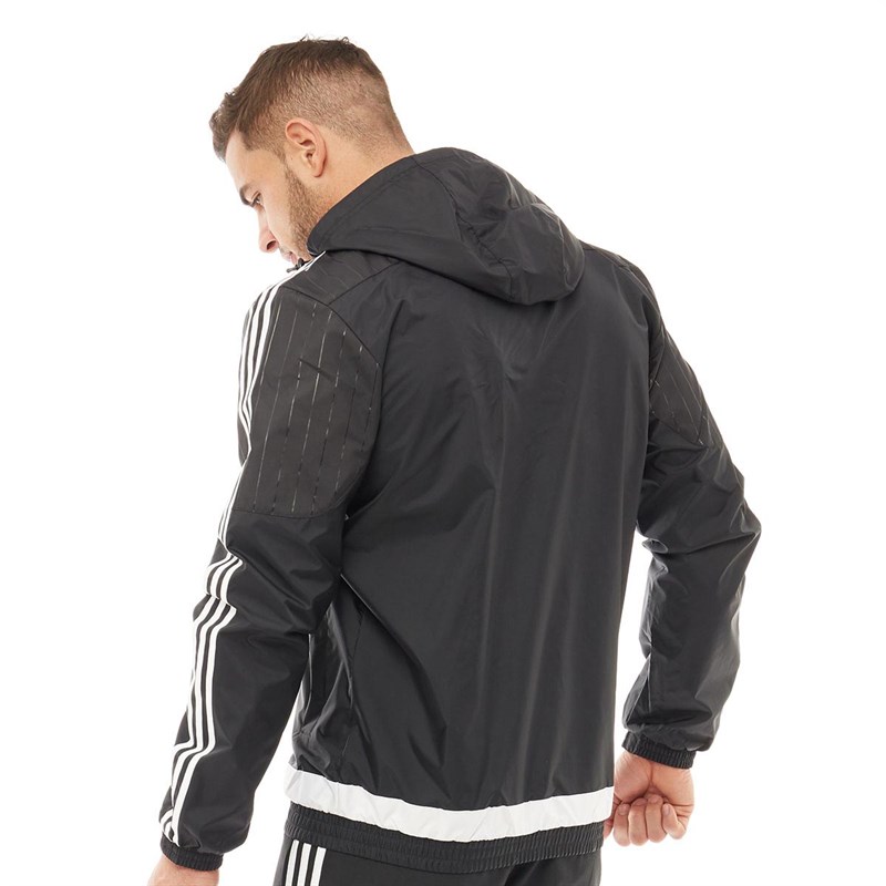 Buy adidas Mens Tiro 15 Rain Jacket Black/White/Black