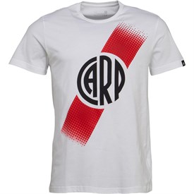 Adidas Heren Carp River Plate Crest T Shirt Wit adidas kopen in de aanbieding
