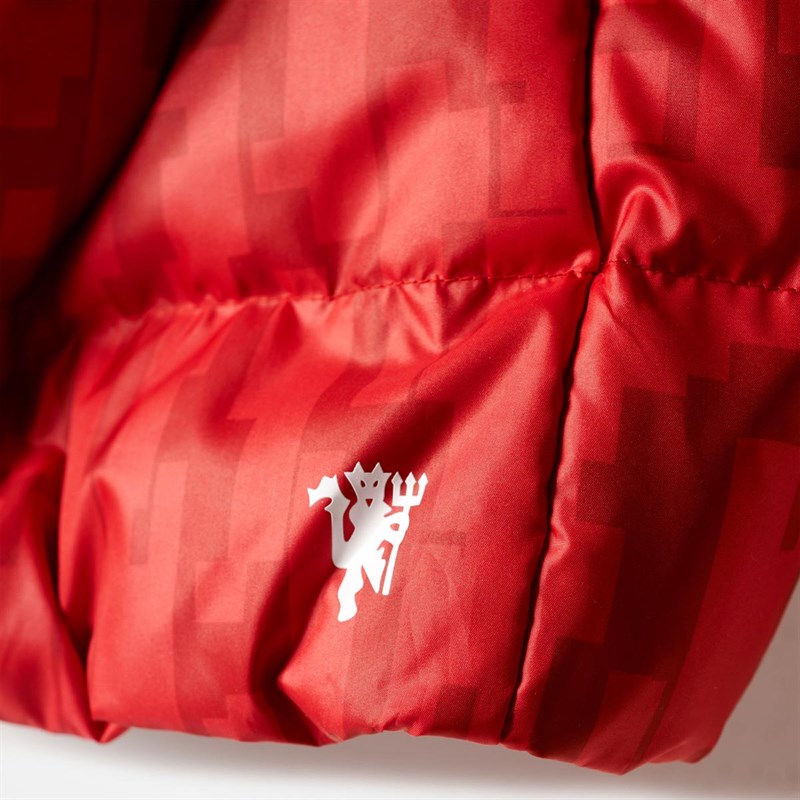 Buy adidas Mens MUFC Manchester United FC Down Vest Real Red/White