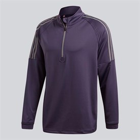 Adidas Heren Golf 3 Stripe 14 Ritssluiting Top Lavendel adidas kopen in de aanbieding