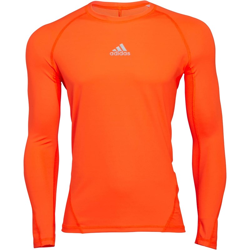 Buy adidas Mens AlphaSkin Sport TechFit Long Sleeve Compression Top Solar Orange