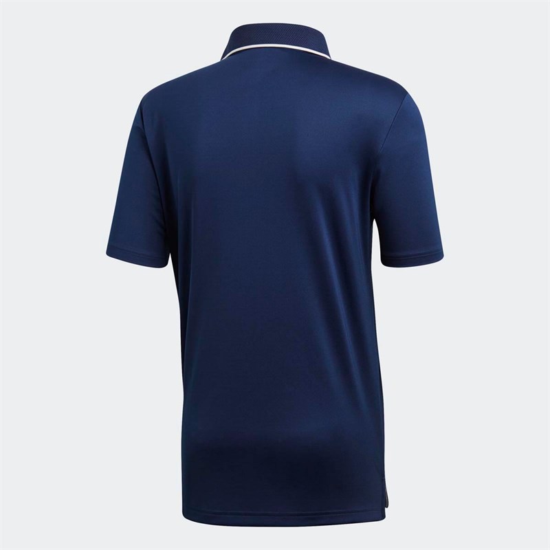 Buy adidas Mens Golf 3 Stripes Mesh Collar Polo Collegiate Navy