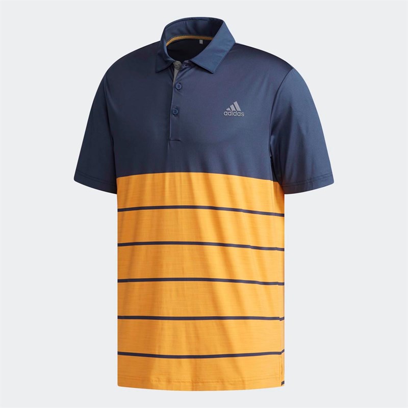 adidas Polo de Golf Golf Ultimate365 Heather Block Homme Bleu Marine