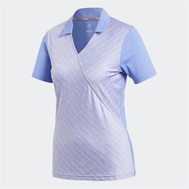 Adidas Dames Golf Novelty Wrap Polo Lila adidas kopen in de aanbieding