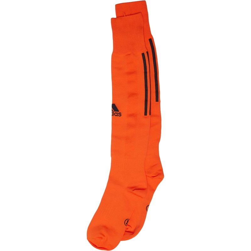 Buy adidas Santos 3 Stripe Football Socks Orange/Black
