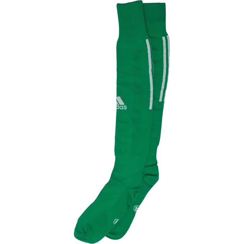 Buy adidas Santos 3 Stripe Football Socks Green/White