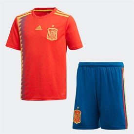 Adidas Jongens Spain Home Mini Uitrusting Rood adidas kopen in de aanbieding