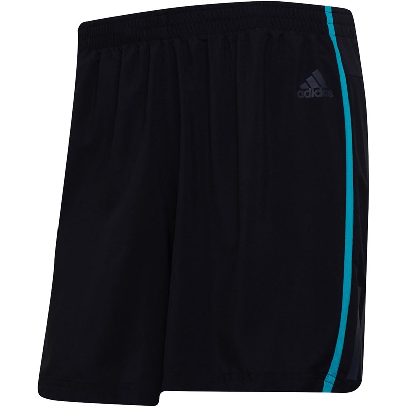 Buy adidas Mens Response Running Shorts Black/HiRes Aqua