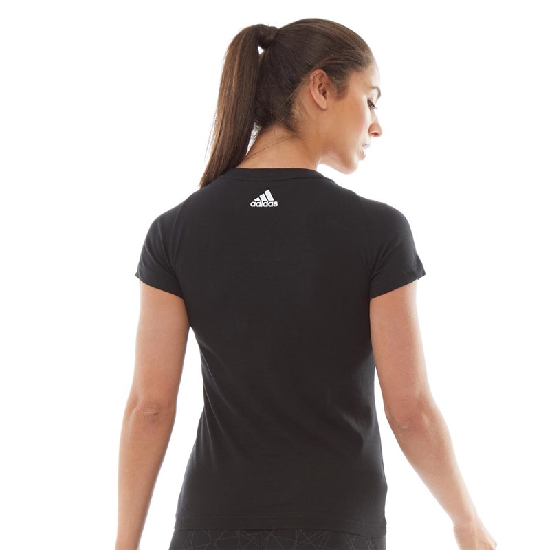 Buy Adidas Womens Athletics Essentials Linear Slim T Shirt Blackwhite 1313