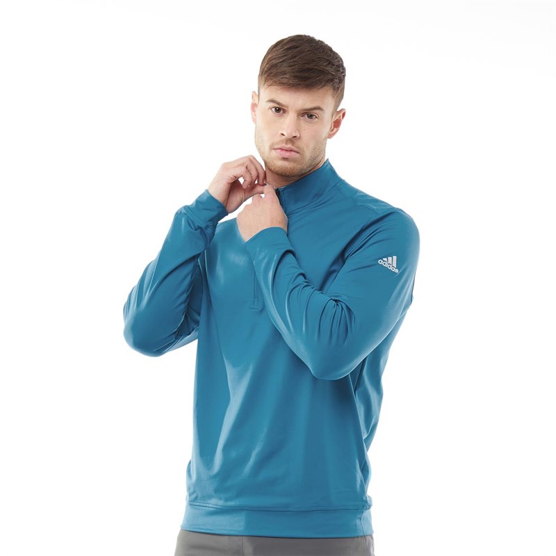 Buy adidas Mens Classic Club 1/4 Zip Golf Top Active Teal