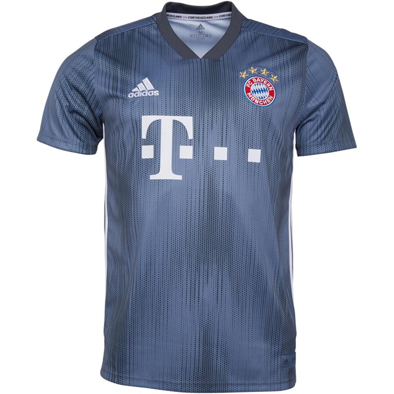 Buy adidas Mens FCB Bayern Munich Third Jersey Raw Steel/Utility Blue/White