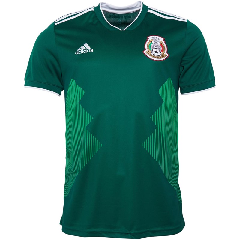 Buy adidas Mens FNF Mexico Home Jersey Collegiate Green/White