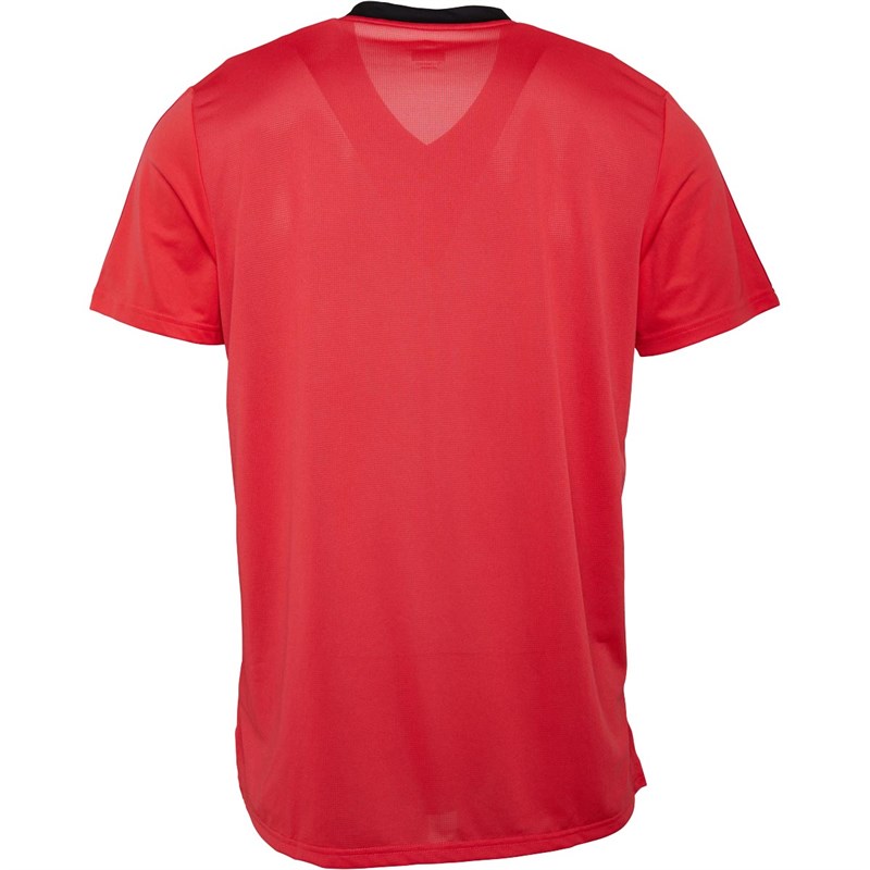 Buy Adidas Mens Mufc Manchester United Training Jersey Coral Pink Blaze Red Black