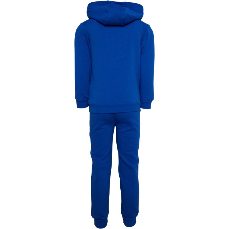 Buy adidas Junior Logo Hooded Joggers Set Blue/Real Blue/White