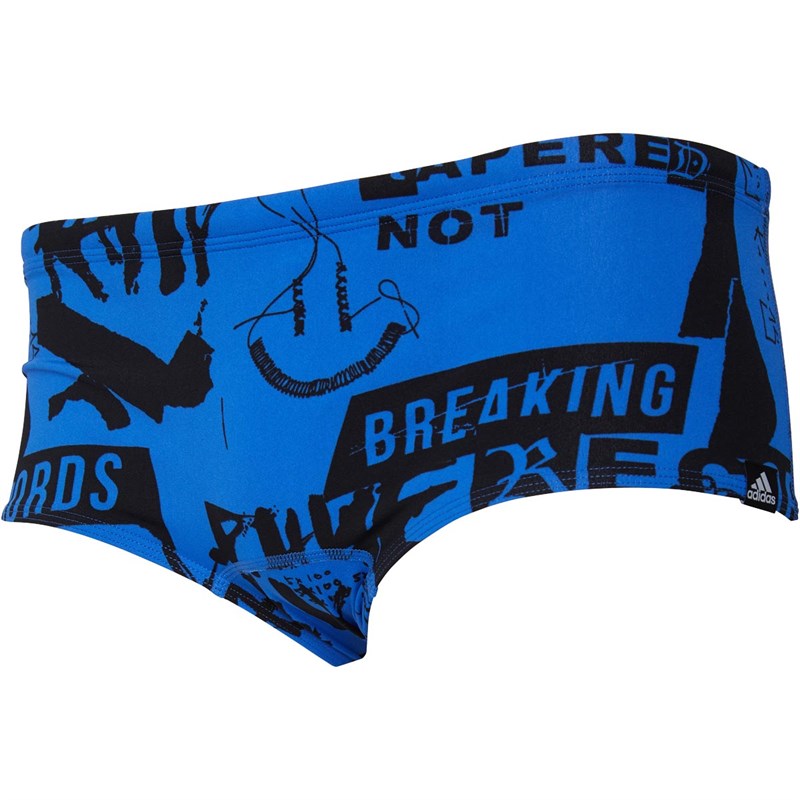 adidas Mens Pro All Over Print Infinitex+ Aqua Shorts Shock Blue/White