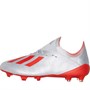 adidas Mens X 19.1 FG Firm Ground Football Boots Silver Metallic/Hi-Res Red/Footwear White