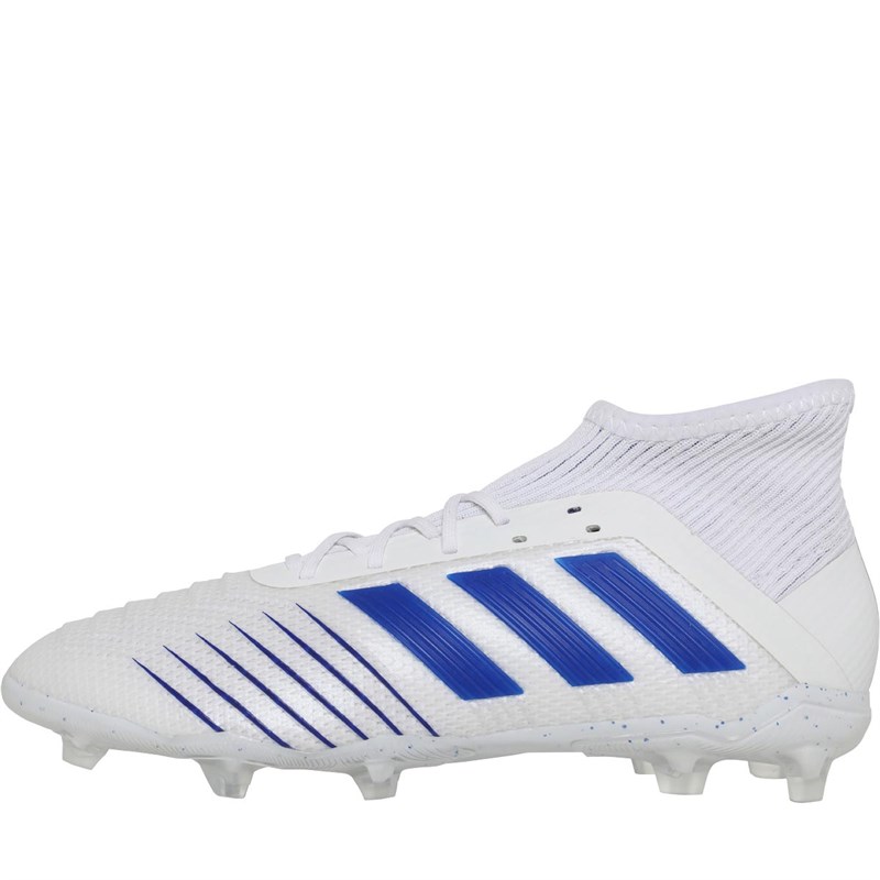 Buy adidas Junior Boys Predator 19.1 FG Firm Ground Football Boots Footwear White Bold Blue Footwear White