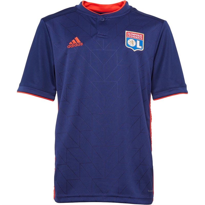 adidas Drenge OL Olympique Lyonnais Away Fodboldtrøjer Rød