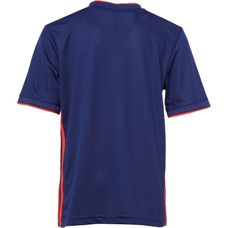 adidas Drenge OL Olympique Lyonnais Away Fodboldtrøjer Rød
