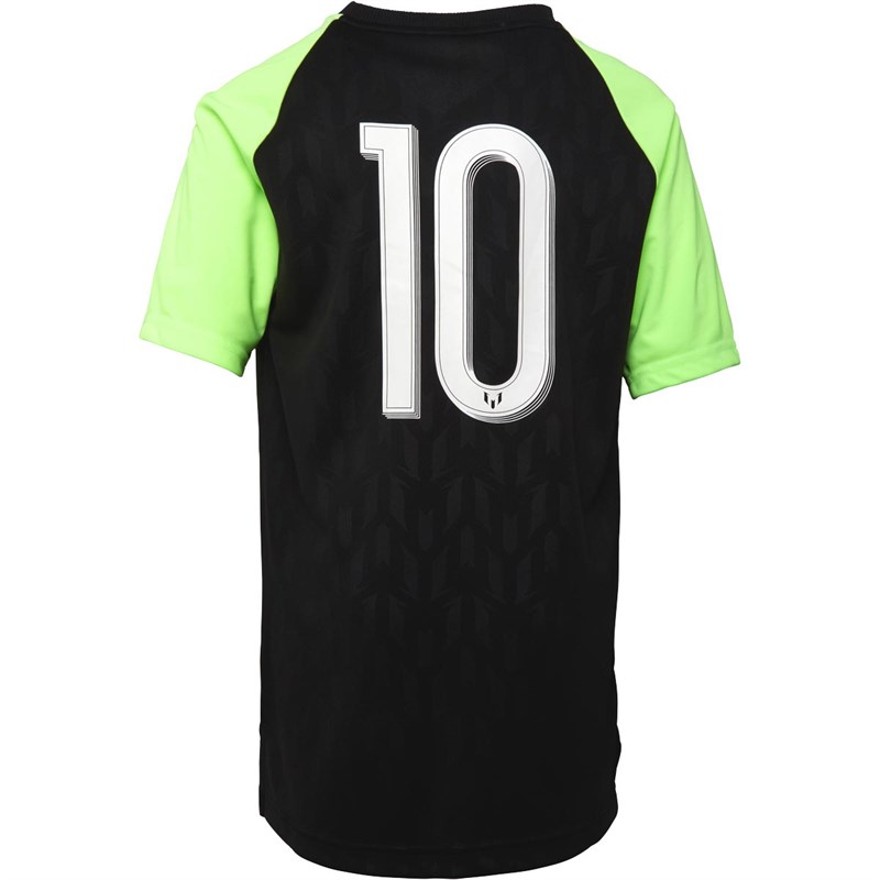 Buy adidas Junior Boys Messi Icon Jersey Black/Signal Green