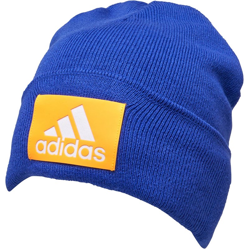 Buy Adidas Logo Beanie Bold Blue Flame Orange White