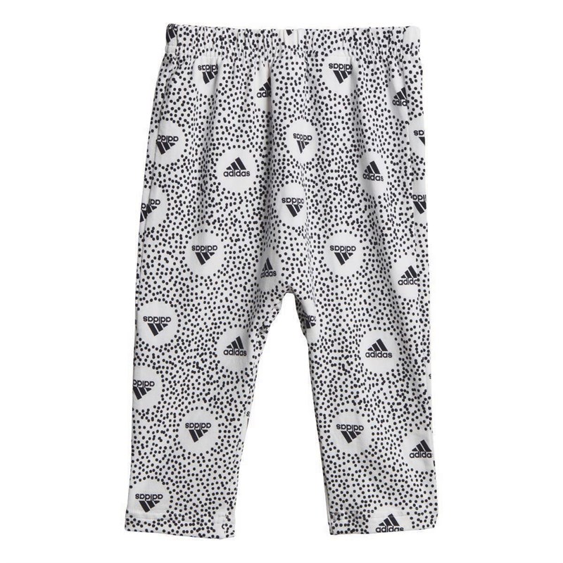 adidas Infant Graphic T-Shirt And Leggings Set White/Black