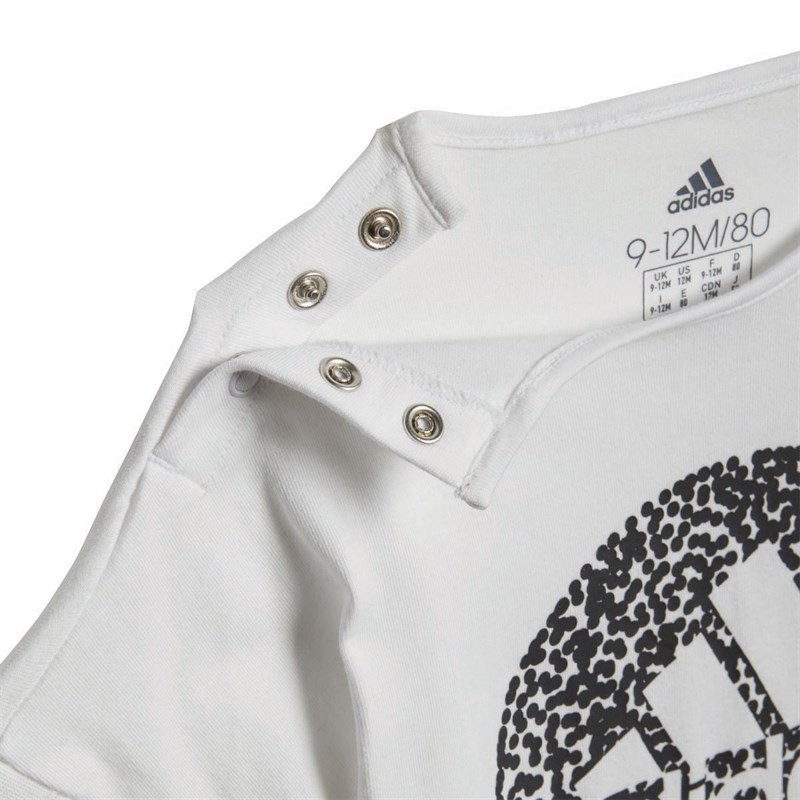 adidas Infant Graphic T-Shirt And Leggings Set White/Black