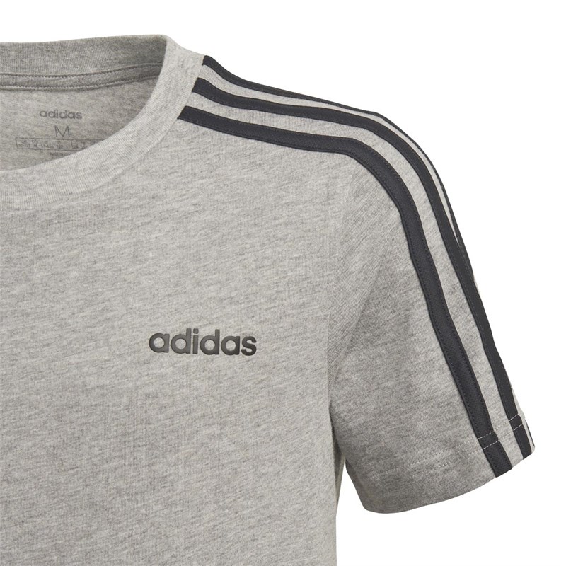 adidas Kinder Essentials 3-Stripes T-Shirts Grau