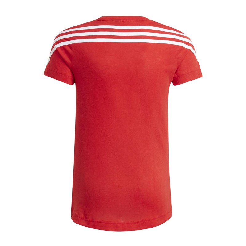adidas Junior Future Icons 3-Stripes Graphic T-Shirt Vivid Red/White