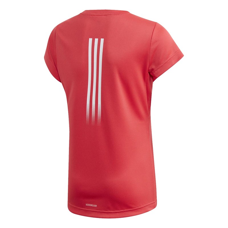 adidas Junior Aeroready Top Core Pink/White