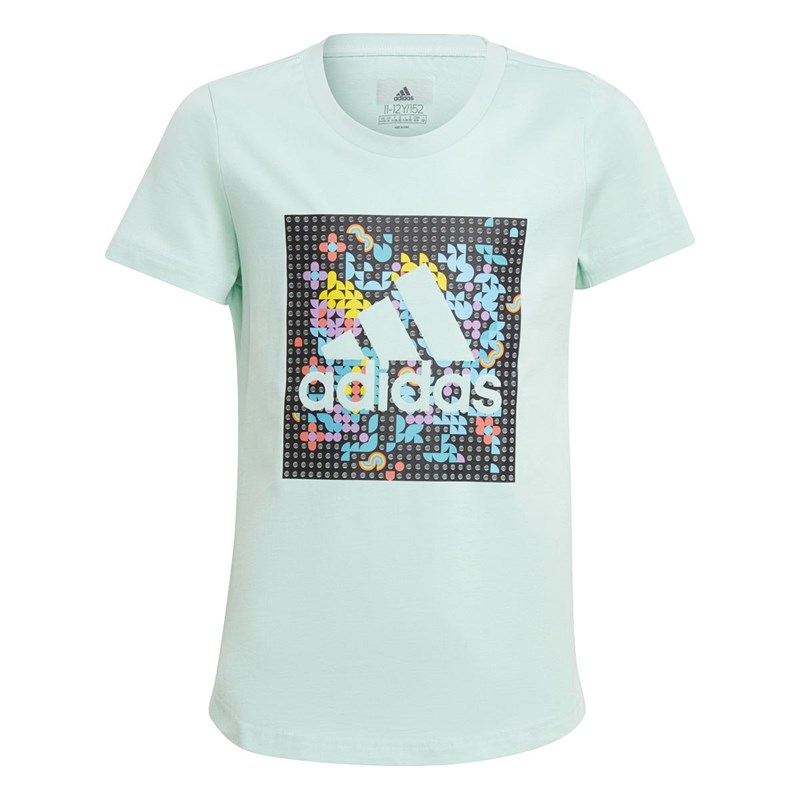 Buy adidas Junior Lego Dots Graphic T Shirt Clear Mint