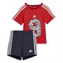 adidas Infant 3-Stripes Summer Set Vivid Red/White