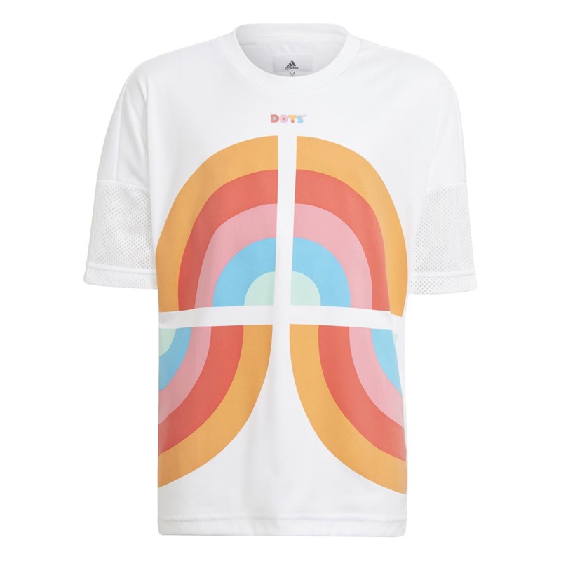 adidas Junior Lego Dots Mesh T-Shirt White