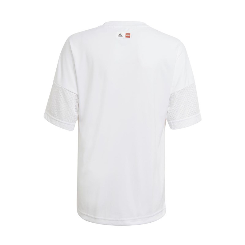 adidas Junior Lego Dots Mesh T-Shirt White