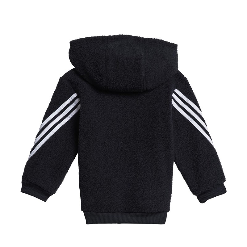 adidas Infant Future Icons Sherpa Full Zip Tracksuit Black/White