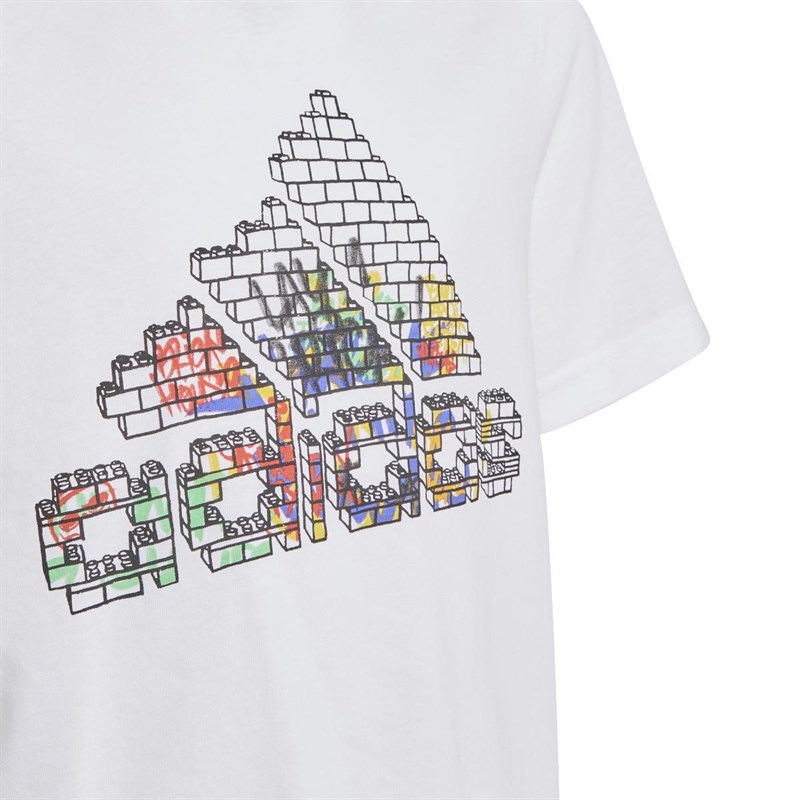 adidas Junior Lego Graphic T-Shirt White