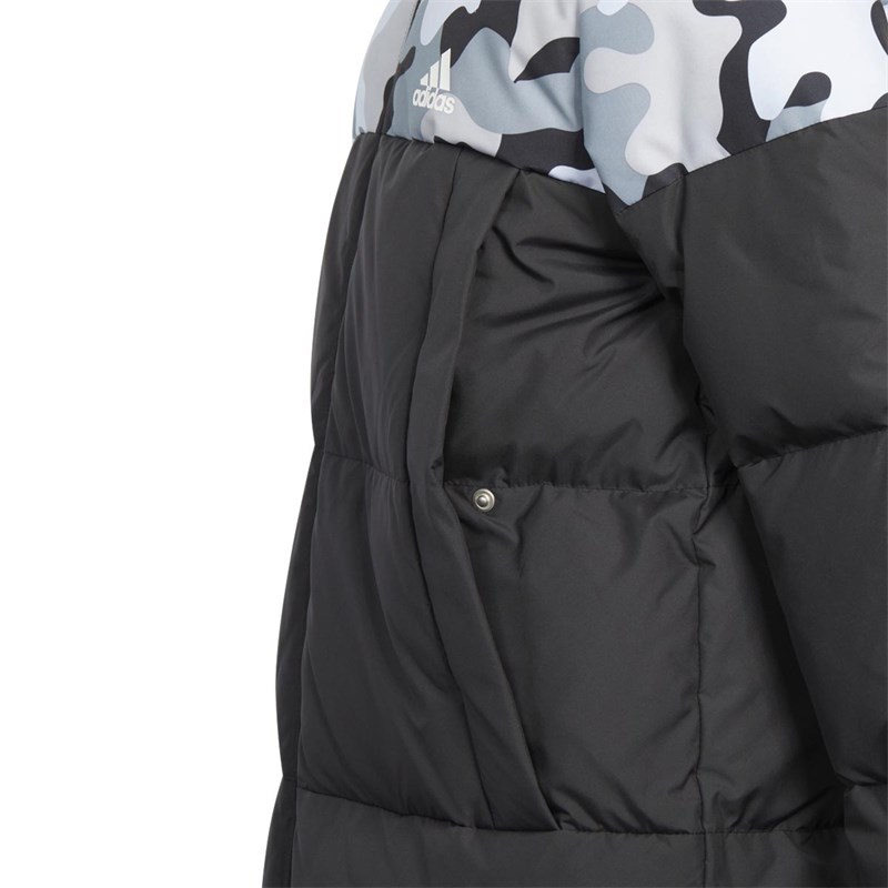 adidas Kinder Camo Print Primegreen Jacken Schwarz