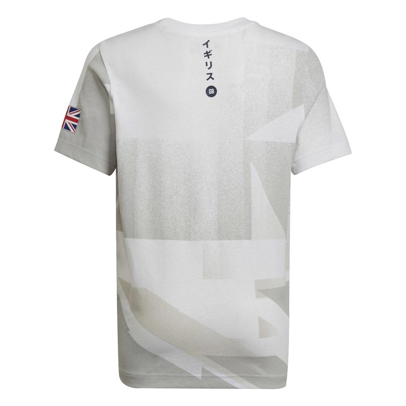 adidas Junior Great Britain Tokyo Olympics Top White/Grey One/Grey Two
