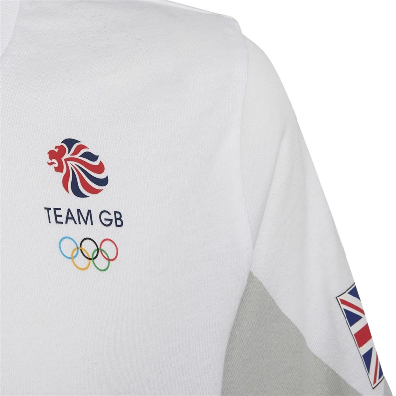 adidas Junior Great Britain Tokyo Olympics Top White/Grey One/Grey Two