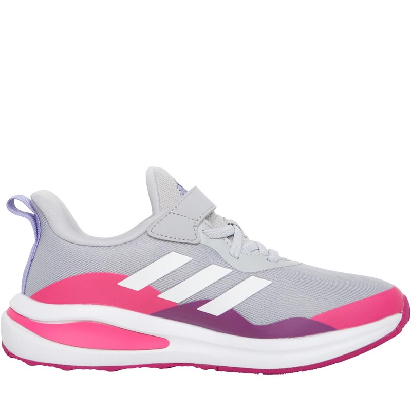adidas Junior Fortarun Neutral Running Shoes Grey Two/Footwear White/Shock Pink