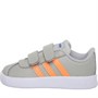 adidas Infant Vl Court 2.0 Trainers Metallic Grey/Screaming Orange/Royal Blue