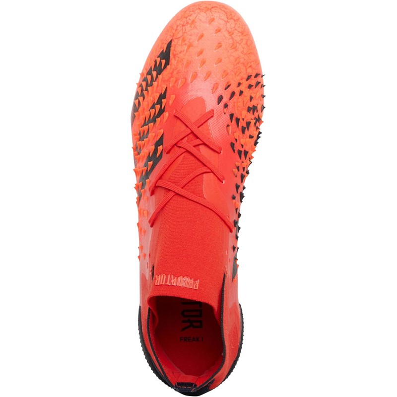 adidas Mens Predator Freak .1 Primeknit FG Firm Ground Football Boots Red/Core Black/Solar Red