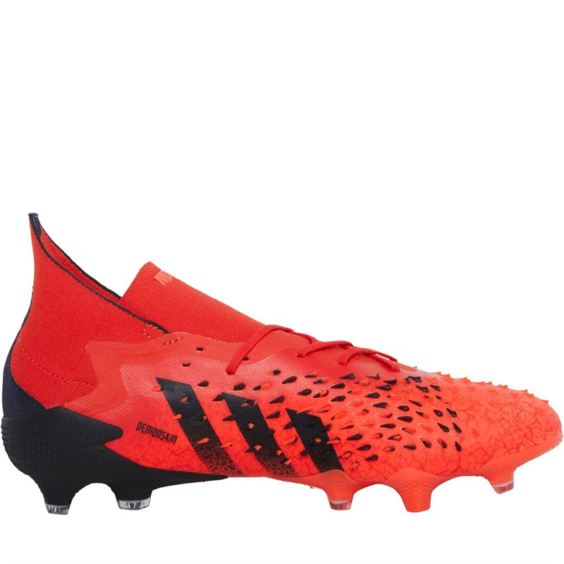 adidas Mens Predator Freak .1 Primeknit FG Firm Ground Football Boots Red/Core Black/Solar Red