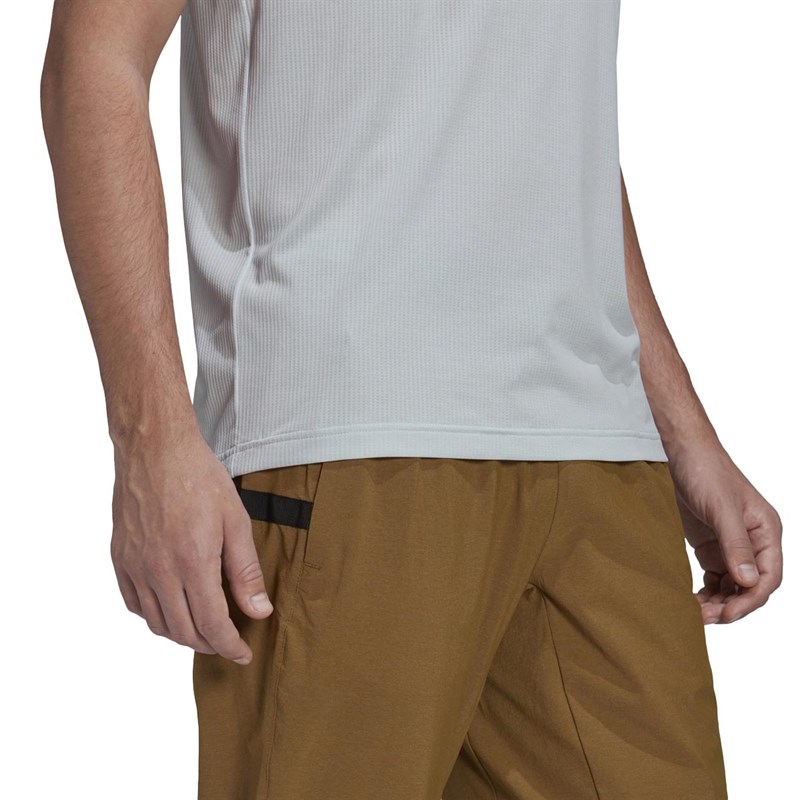 adidas Mens Tivid Hike Aeroready Climalite T-Shirt Halo Blue