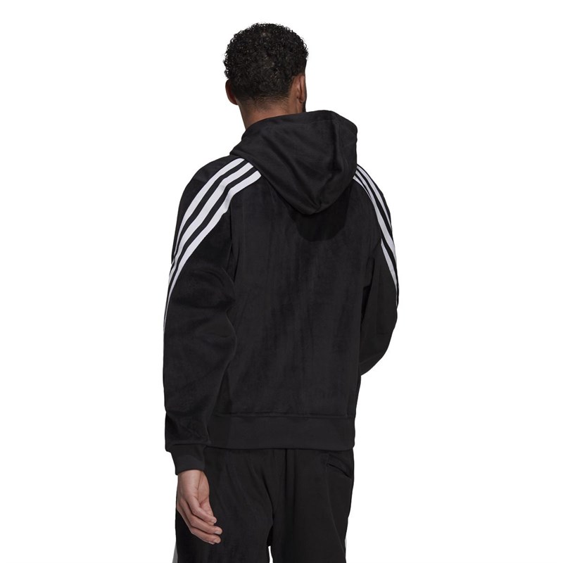 adidas Mens Future Icons Full Zip Hoodie Black