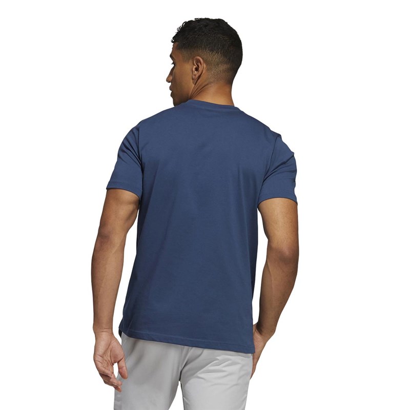 adidas Mens Club Golf T-Shirt Crew Navy