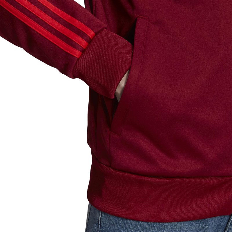 adidas Mens FEF Spain 3-Stripes Poly Track Top Collegiate Burgundy