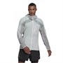 adidas Mens Adizero Marathon Running Jacket White/Grey