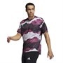 adidas Mens Aeroready Yoga T-Shirt Black/Victory Crimson