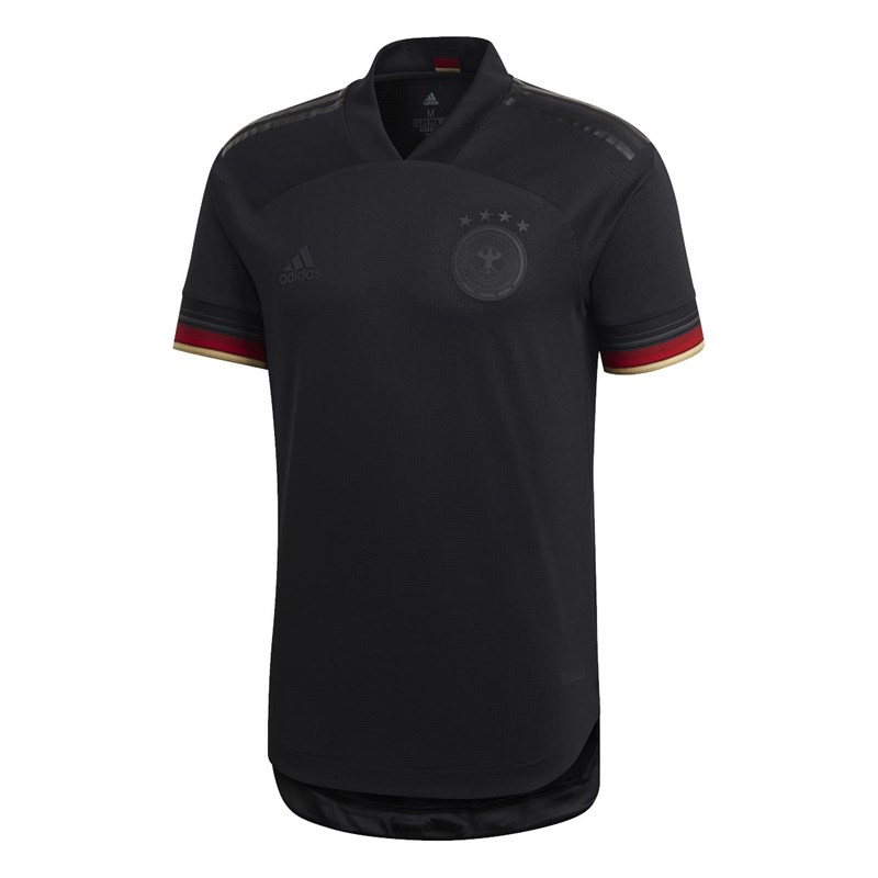 adidas Mens DFB Germany Authentic Away Jersey Black